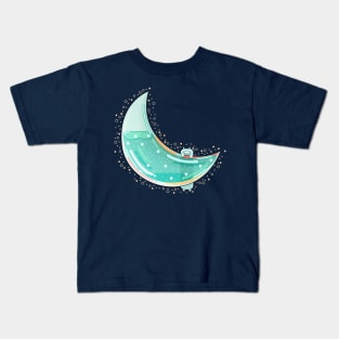 Cat Moon Kids T-Shirt